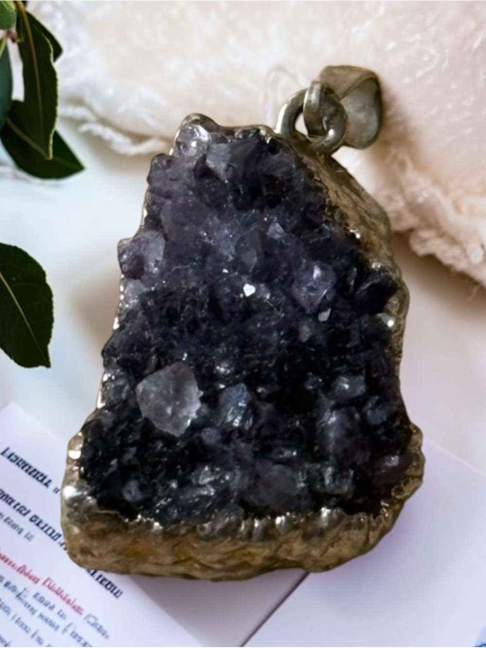 Amethyst Druzy Pendant
